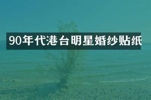90年代港台明星婚纱贴纸
