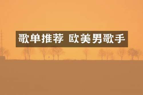 歌单推荐 欧美男歌手
