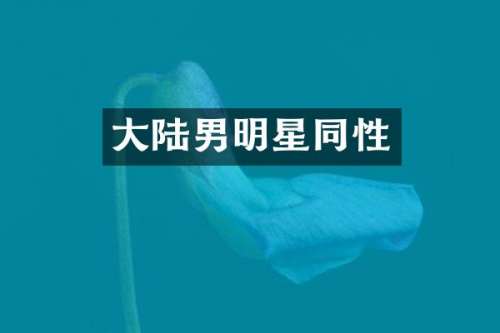 大陆男明星同性