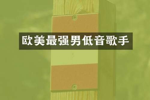 欧美最强男低音歌手
