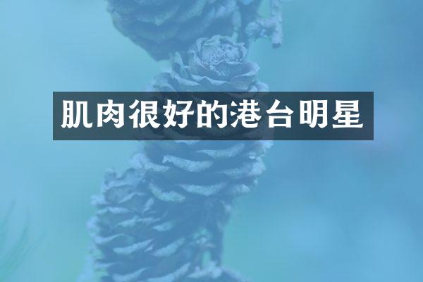 肌肉很好的港台明星