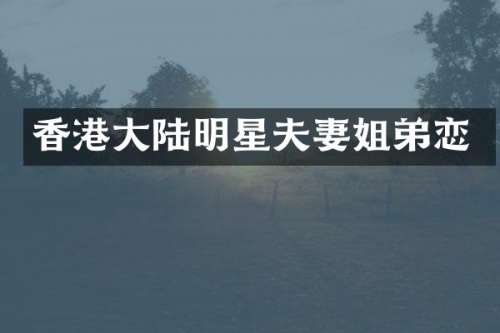 香港大陆明星夫妻姐弟恋