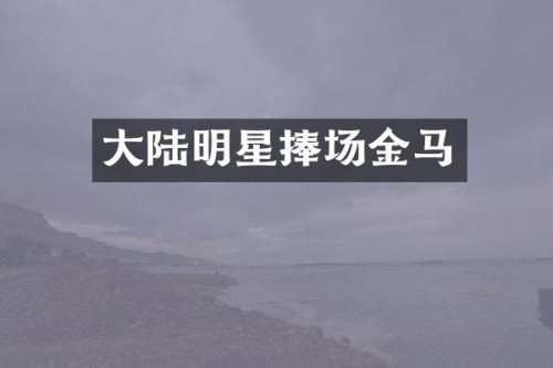大陆明星捧场金马
