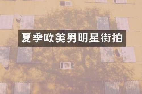 夏季欧美男明星街拍