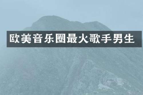 欧美音乐圈最火歌手男生