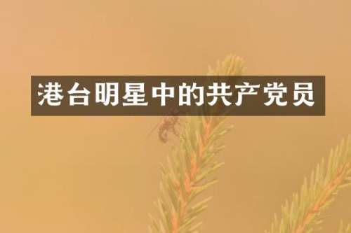 港台明星中的员