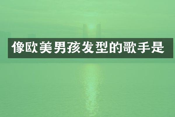 像欧美男孩发型的歌手是