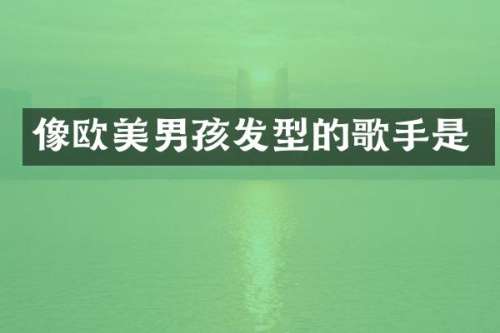 像欧美男孩发型的歌手是