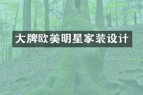 大牌欧美明星家装设计