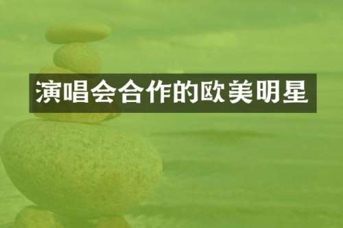 演唱会合作的欧美明星