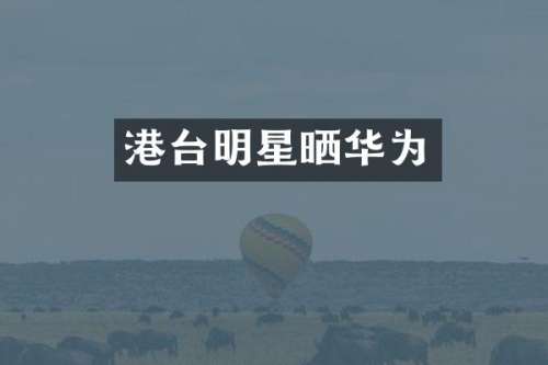 港台明星晒华为