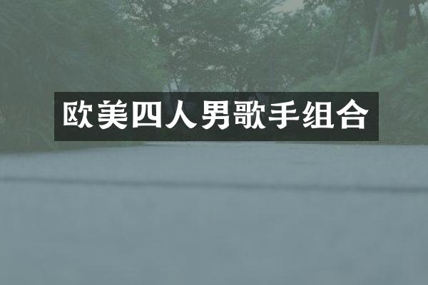 欧美四人男歌手组合