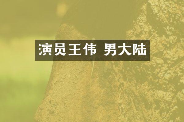演员王伟 男大陆