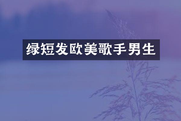 绿短发欧美歌手男生