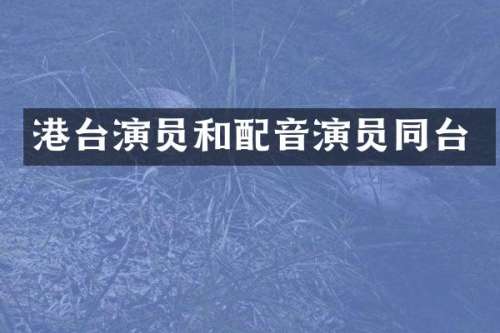 港台演员和配音演员同台