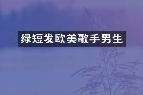 绿短发欧美歌手男生