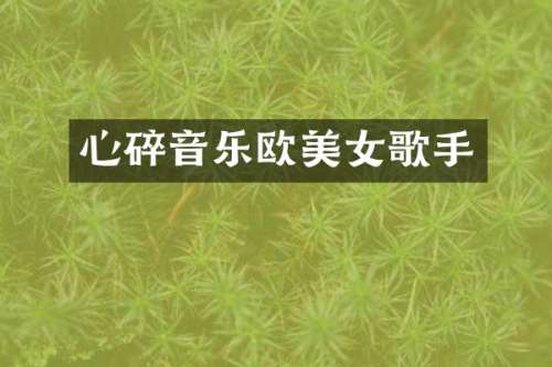 心碎音乐欧歌手
