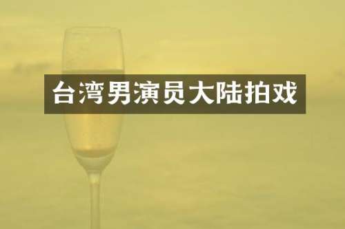 台湾男演员大陆拍戏