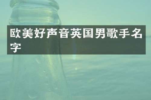 欧美好声音英国男歌手名字