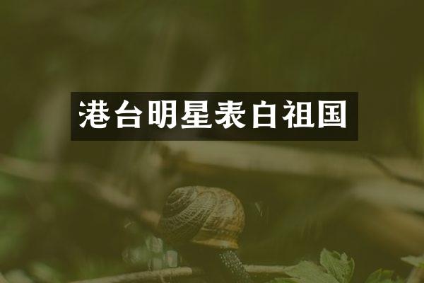 港台明星表白祖国