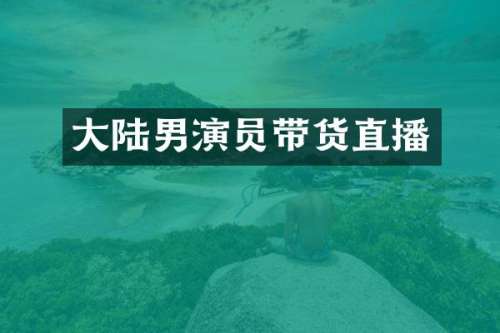 大陆男演员带货直播