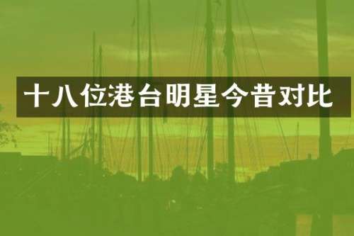 十八位港台明星今昔对比