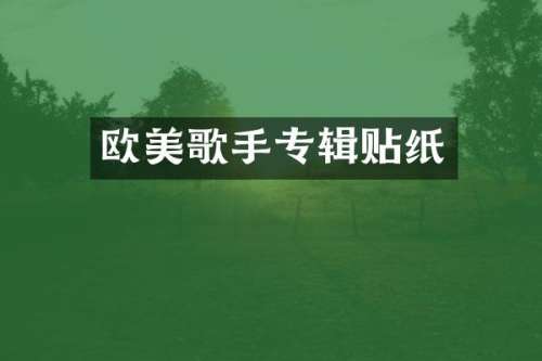 欧美歌手专辑贴纸