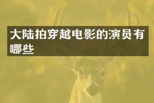 大陆拍穿越电影的演员有哪些