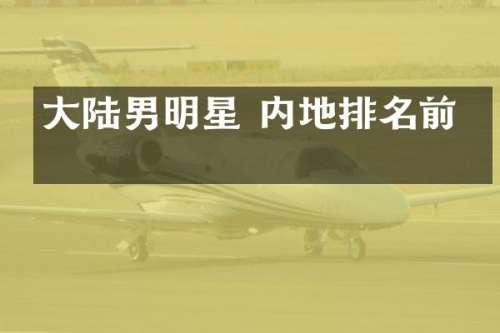 大陆男明星 内地排名前十