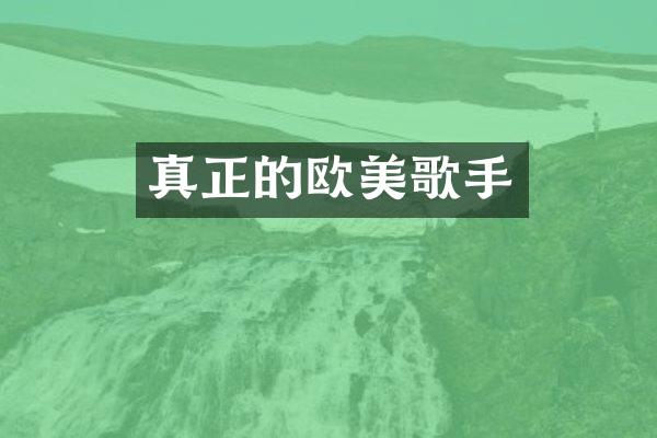 真正的欧美歌手