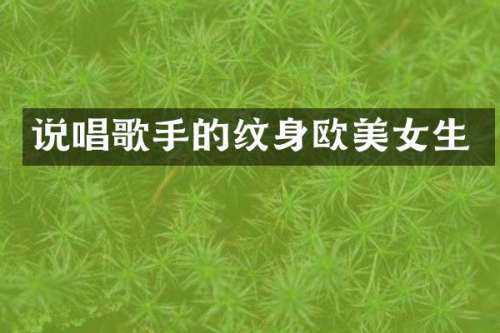 说唱歌手的纹身欧生