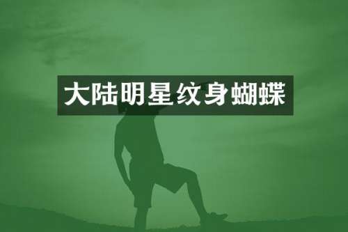 大陆明星纹身蝴蝶