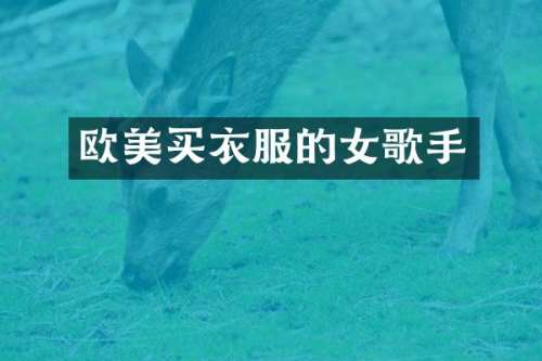 欧美买衣服的女歌手
