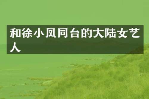 和徐小凤同台的大陆女艺人