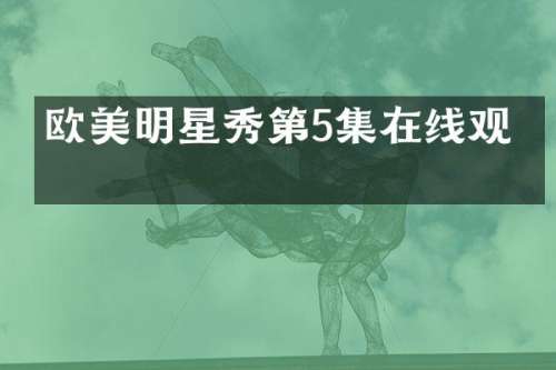 欧美明星秀第5集在线观看
