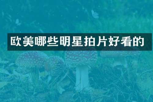 欧美哪些明星拍片好看的
