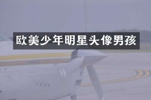 欧美少年明星头像男孩