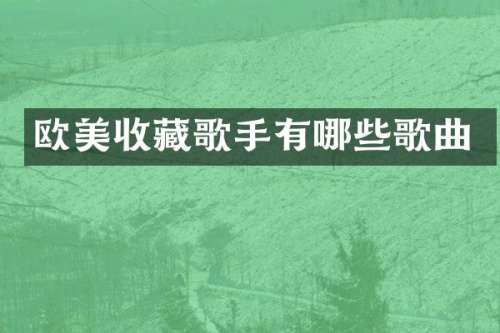 欧美收藏歌手有哪些歌曲