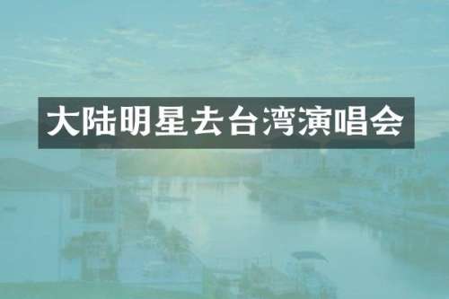 大陆明星去台湾演唱会