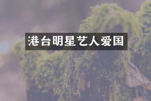 港台明星艺人爱国