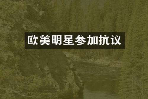 欧美明星参加抗议