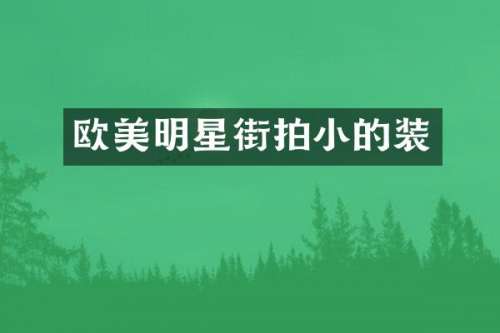 欧美明星街拍小的装