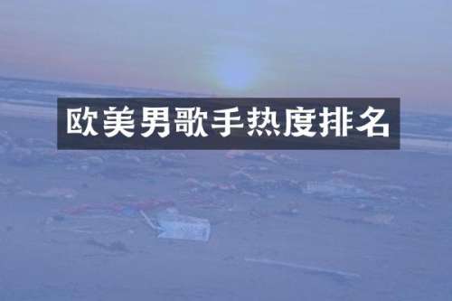 欧美男歌手热度排名