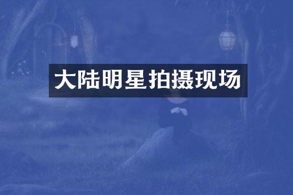 大陆明星拍摄现场