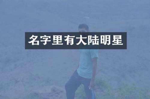 名字里有大陆明星