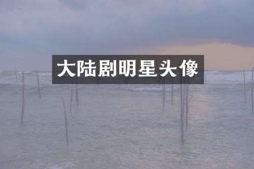 大陆剧明星头像