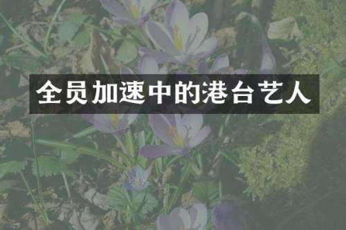 全员加速中的港台艺人