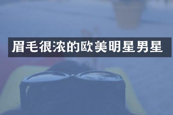 眉毛很浓的欧美明星男星
