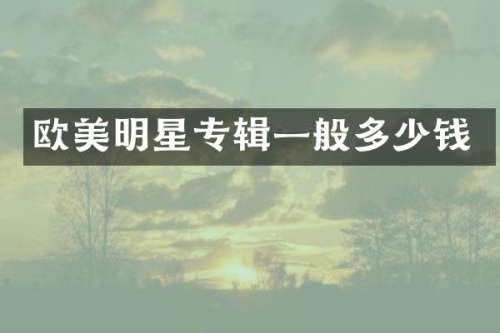 欧美明星专辑一般多少钱