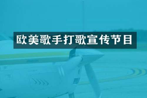 欧美歌手打歌宣传节目